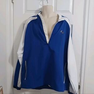 Footjoy Jacket Pullover 2  Pockets 2XL Blue White Wicking